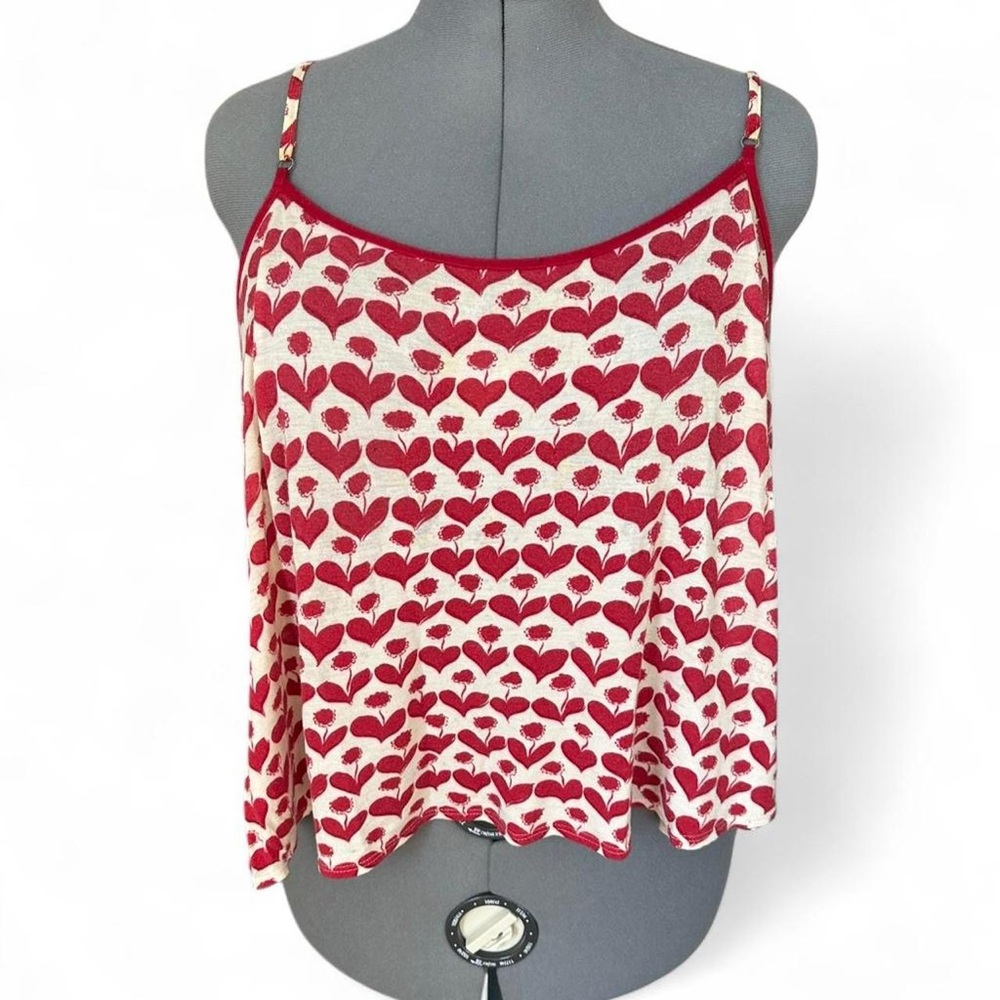 Only Hearts heart print oversize cami pajama top size M Valentine’s Day